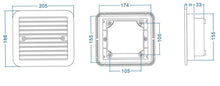 12V Fridge Vent Outlet Side Vent Exhaust Fan Products White or Black WITH TE888 controller AUSTRALIAN STOCK