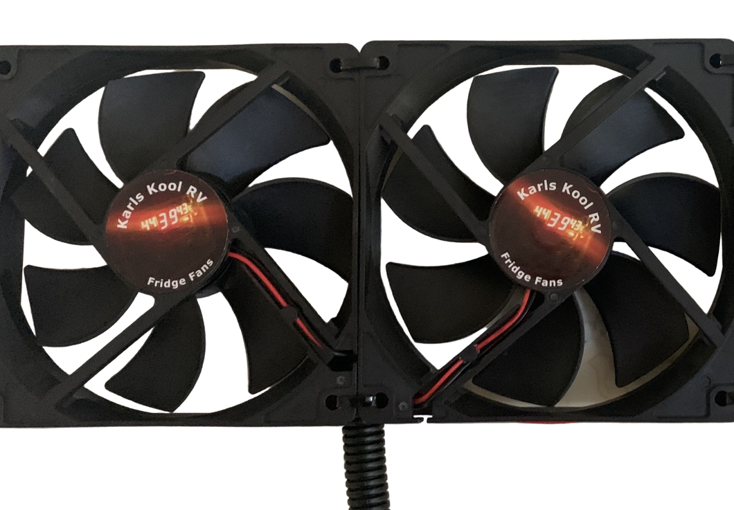 2500QC Caravan Fridge Side Vent Complete HEAVY DUTY Fan Kit Quad 2500F fans for External heat and also TE8I kit for interior air circulation.