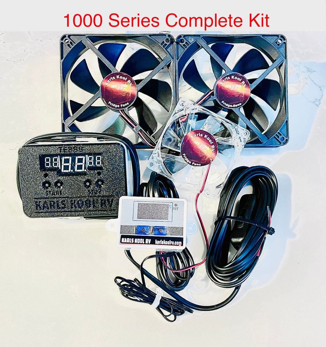 1000C series COMPLETE  Caravan Fridge DUAL 1000D Fans Solution for outside and the TE8I Internal fan kit AUSTRALIAN MADE, AUSTRALIAN STOCK