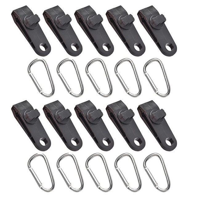 Heavy Duty Awning Anti Flappers Tarp Clips with Carabiner 10 pack AUSTRALIAN STOCK IMMEDIATE DISPATCH