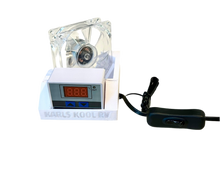 TE8I  Inside/Internal Fridge Fan 80mm with TE8 controller on inside Suitable for Gas or Compressor Fridges Australian Made & Australian Stock