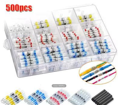 500Pcs Solder Seal Wire Connectors - Heat Shrink Solder Butt Connectors inc. Heat shrink - Solder Connector Kit  AUSTRALIAN STOCK IMMEDIATE DESPATCH