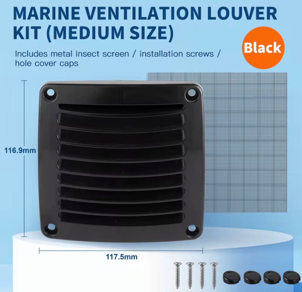 Exterior or interior white or black Single fan sized ABS air vent