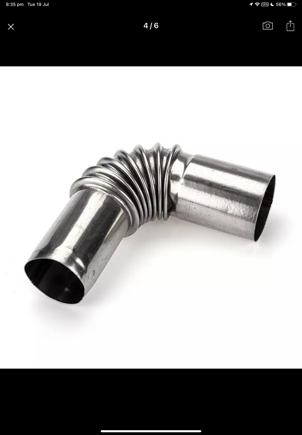 24mm Elbow Pipe Heater Exhaust Pipe Connector