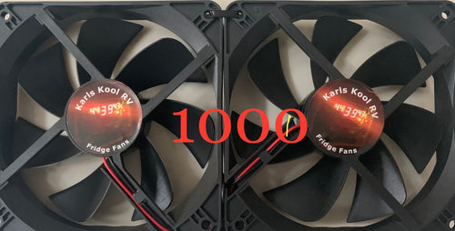 1000 series 12v Fridge Cooling 2 X STANDARD Twin 1000 series Fans & TE888 Controller Heat Extraction  AUST MADE, AUST STOCK