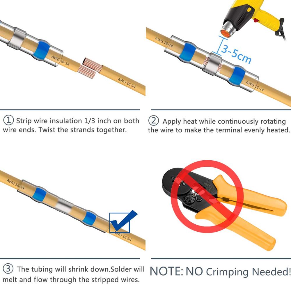 Heat Shrink Solder Seal Sleeve Wire Connectors Terminal Waterproof Heat Shrink Solder Seal Sleeve Wire Connectors Terminal Waterproof