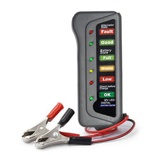 Mini Battery Tester 12V Digital Alternator Tester 6 LED Lights Display Car Diagnostic Tool Auto Battery Tester Car Battery
